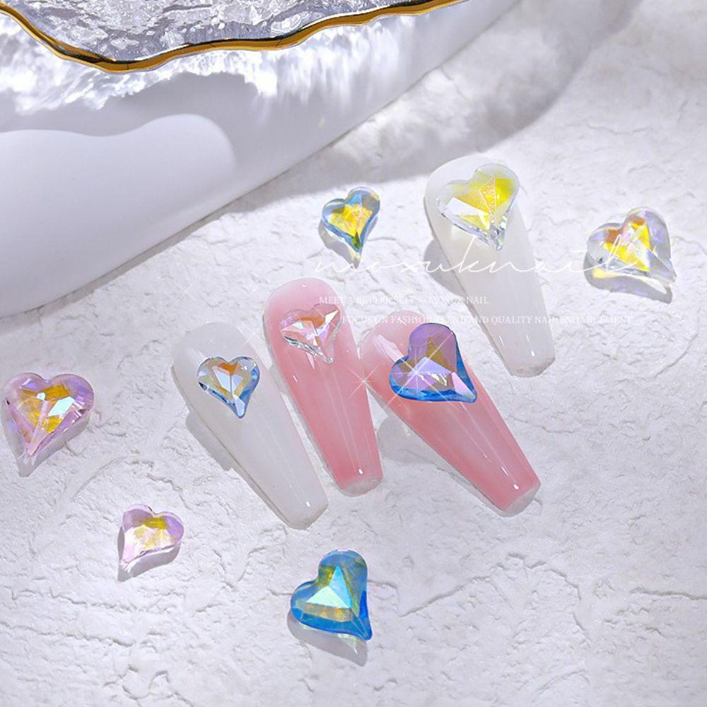Mxbeauty Kuku Rhinestones 3D DIY Transparan Manikur Aksesoris Kristal Dekorasi Kuku
