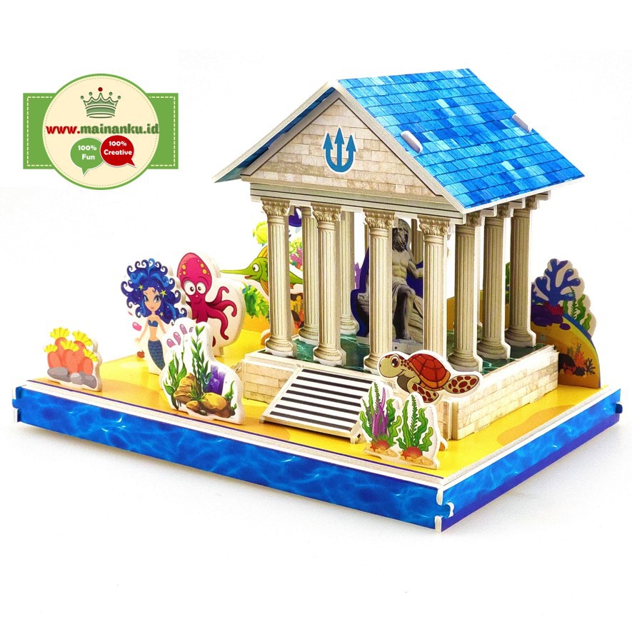 Mini Puzzle 3D | SEA KINGDOM | Mainan Puzzle Istana Putri - 1690-41