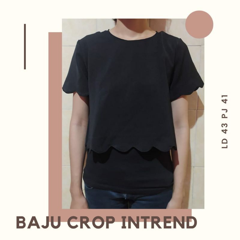 Baju Crop Intrend (preloved)