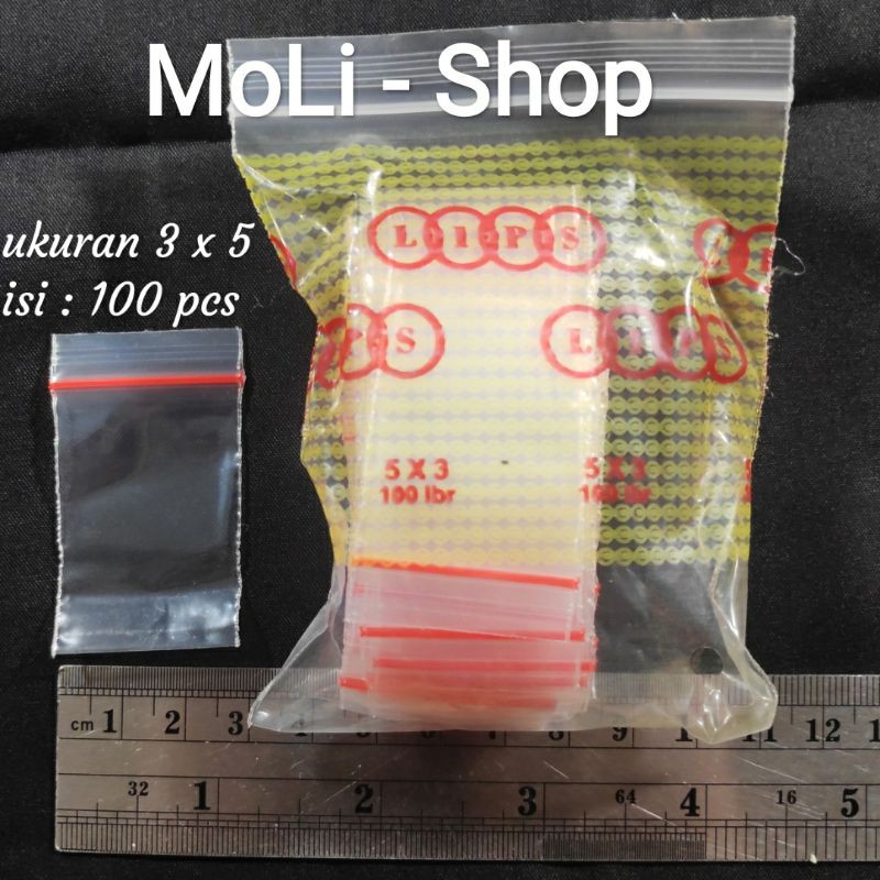 Plastik Klip 3x5 (100pcs), Plastik obat, Plastik Zipper-Plastik Sambal