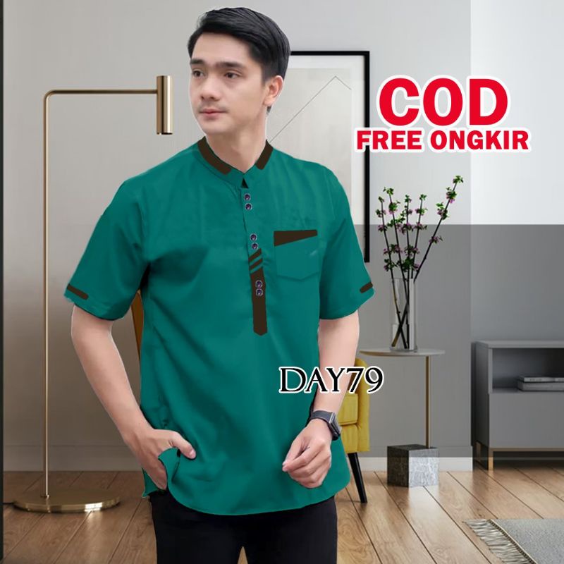 koko kurta baju pria dewasa lengan pendek