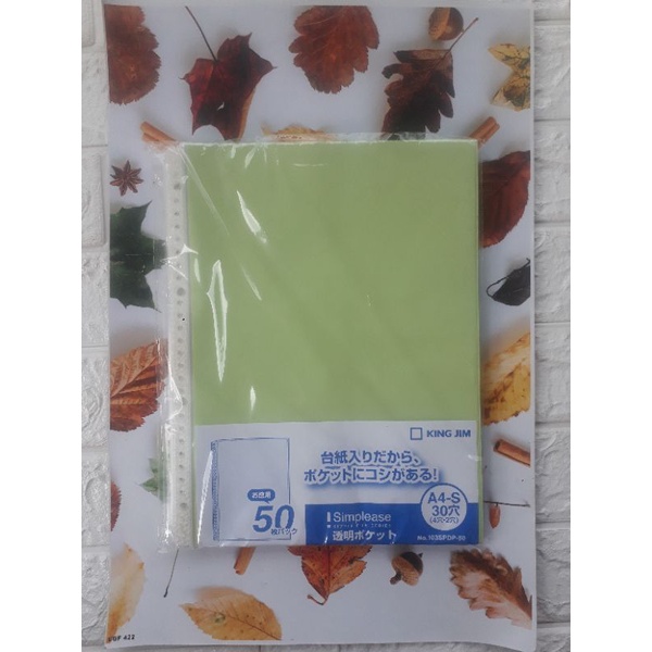 

King Jim Kingjim Simplease Clear Pocket File A4-S30 103SPDP-50 Ukuran A4 Isi 50 Pockets