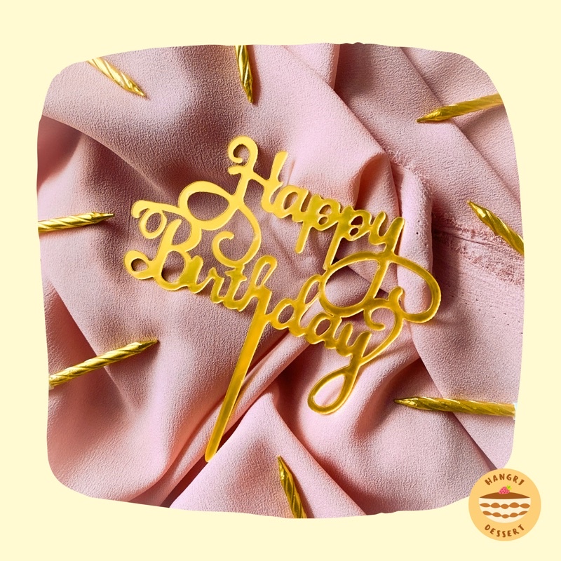 

Golden Cake Topper & Golden Candles