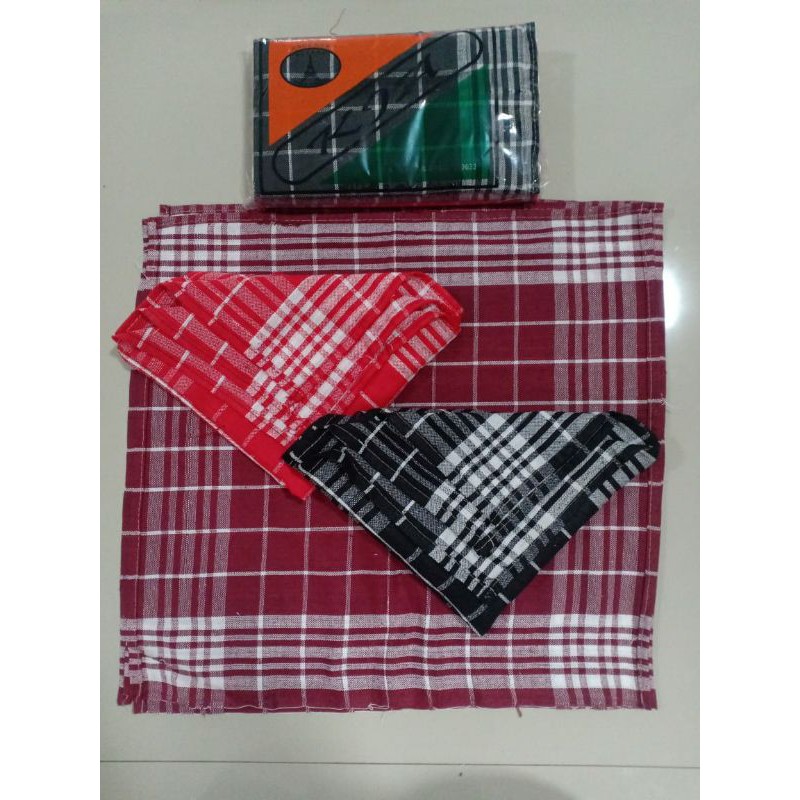 3 pcs Serbet kotak-kotak merk KJA / Serbet Warna