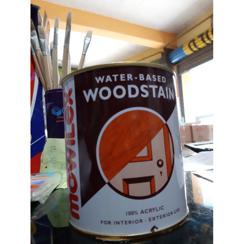 Politur Kayu / Cat Pelapis Kayu Mowilex Waterbased Woodstain