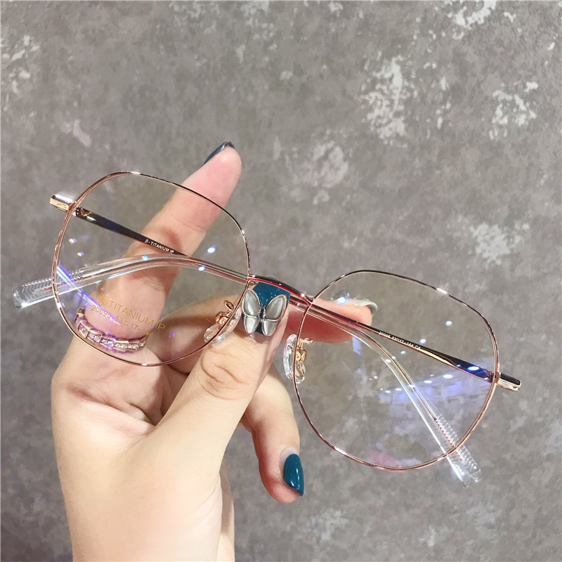 (COD) Kacamata Baca Frame Kacamata Anti Radiasi Metal Retro Unisex Glassess MALLSHOPPING