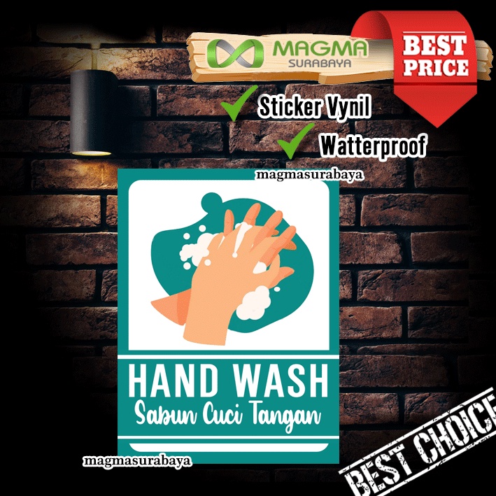 

Sticker Hand Wash - Sabun Cuci Tangan - magma surabaya