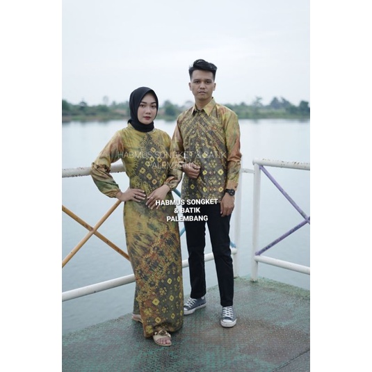 COUPLE GAMIS JUMPUTAN PALEMBANG ASLI SUTRA VALVET SILK