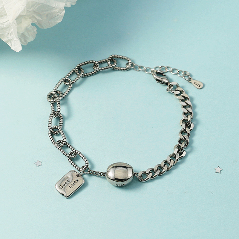 [Ready Stock]Luck Bracelet Female Korean Style Silver Personality