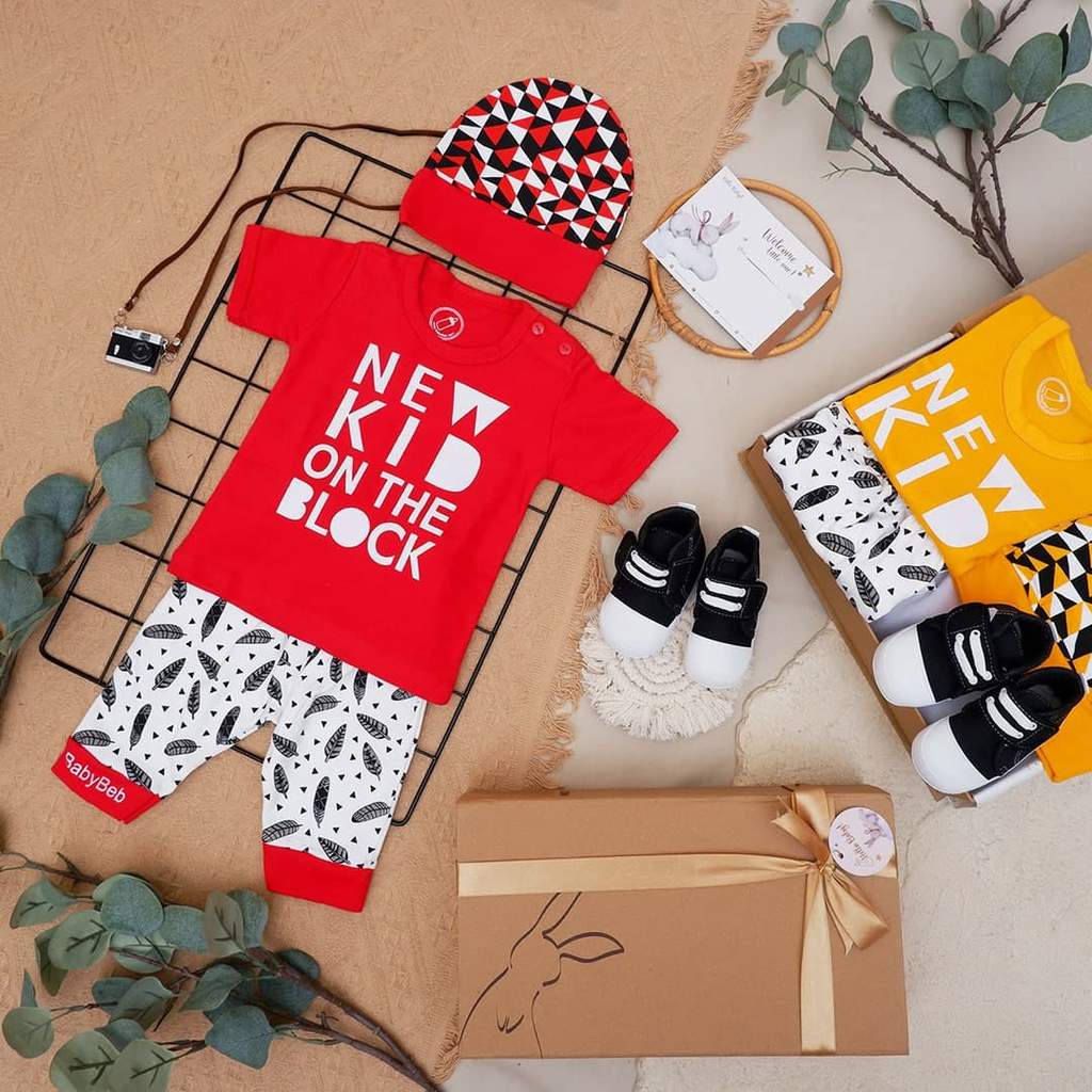 LIO036 Boys Baby Hampers 0-12 months/ Hampers bayi newborn/ Kado bayi/ baby boys gift set-Reed Red