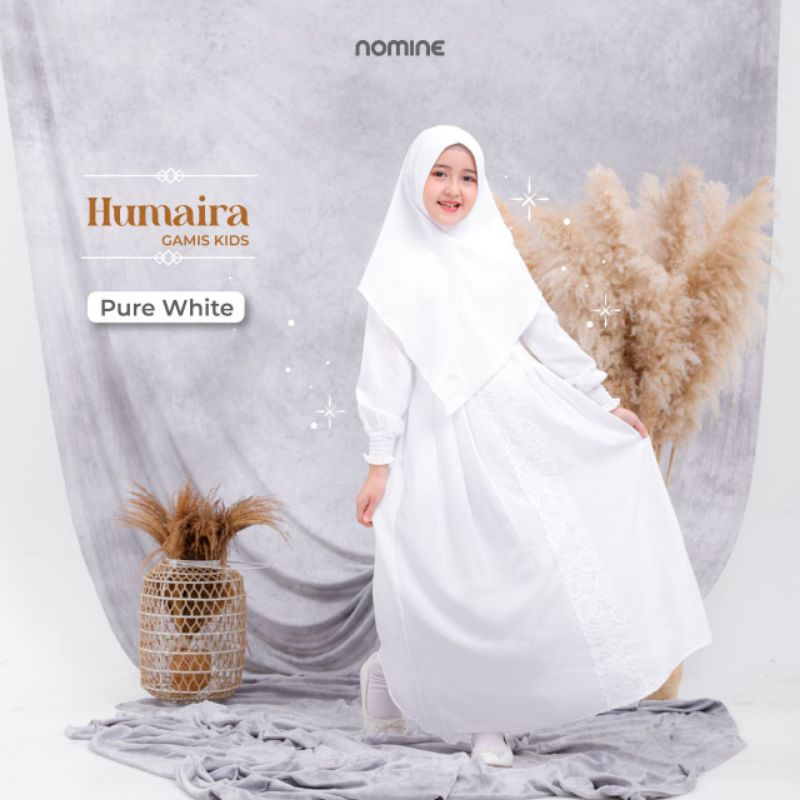 Gamis Putih Anak Perempuan Gamis Humaira Nomine