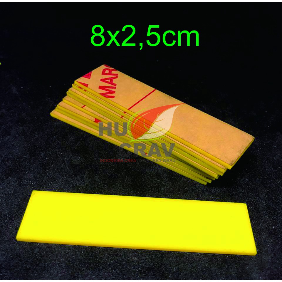 

AKRILIK NAME TAG / BAHAN PAPAN NAMA AKRILIK UK. 8 X 2.5Cm,WARNA KUNING