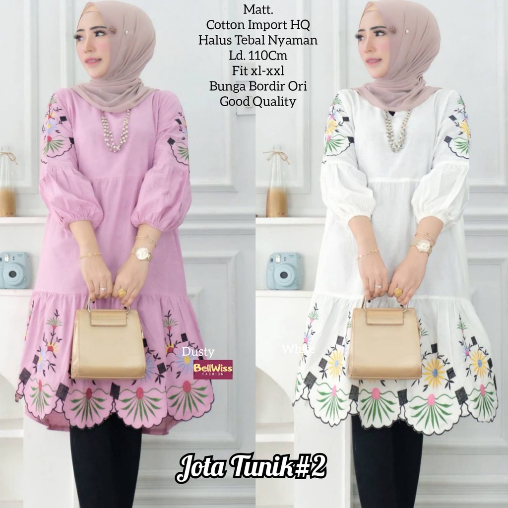 JOTA TUNIK / 19.7 / BAHAN KATUN PREMIUM / LD 110 CM / ALLSIZE FIT XL-XXL / BLOUSE / BELLWIS