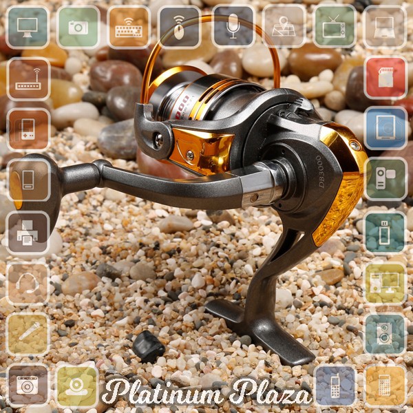 Debao Gulungan Pancing DB3000A Metal Fishing Spinning Reel 10 Ball Bearing - Golden`6EPRE2-