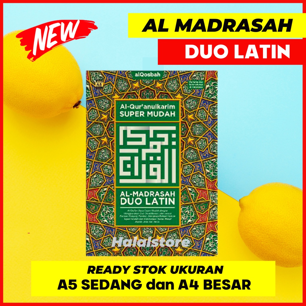 Al Quran Tajwid dan Terjemahan AlQuran AlMadrasah DUO LATIN A4 Besar dan A5 SEDANG 30 Juz Original AlQuran dan Terjemahan