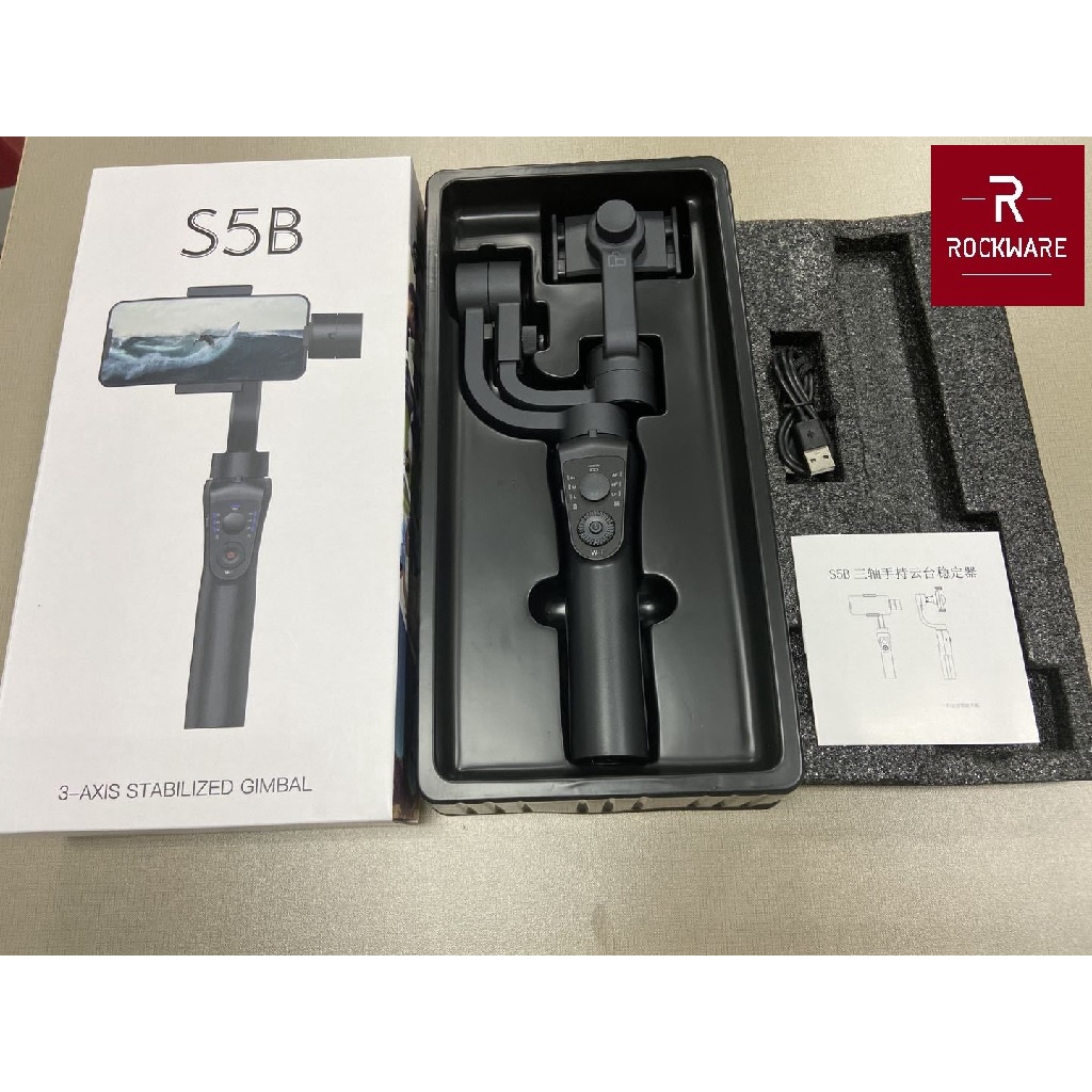 ROCKWARE RW-S5B - 3-Axis Folding Stabilizer - Gimbal Smartphone