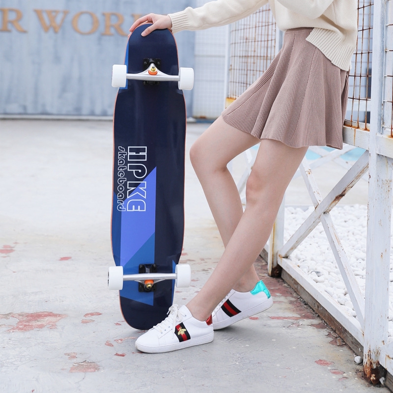 Skateboard Longboard Empat Roda Bahan Kayu MAPLE Ukuran 98CM Untuk Dewasa