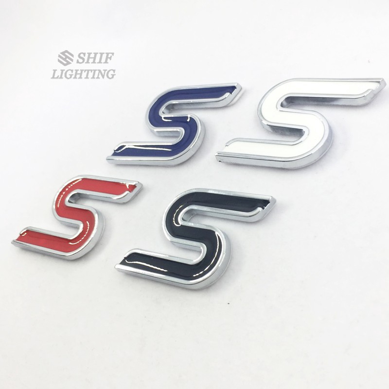 1Pc Stiker Emblem Logo Samping Bahan Metal untuk Mobil Ford