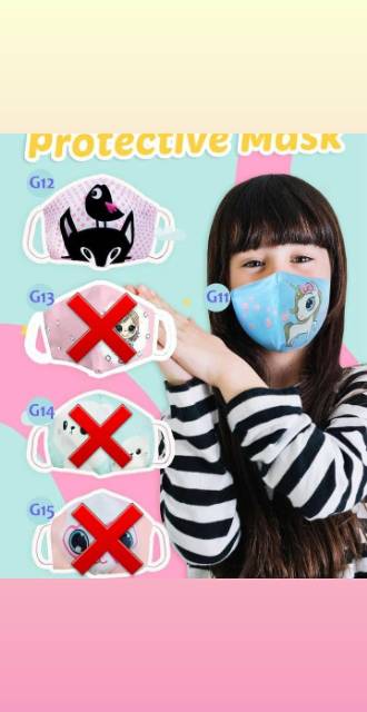 Masker Kain CUTE for KIDS ( GIRLS Series )