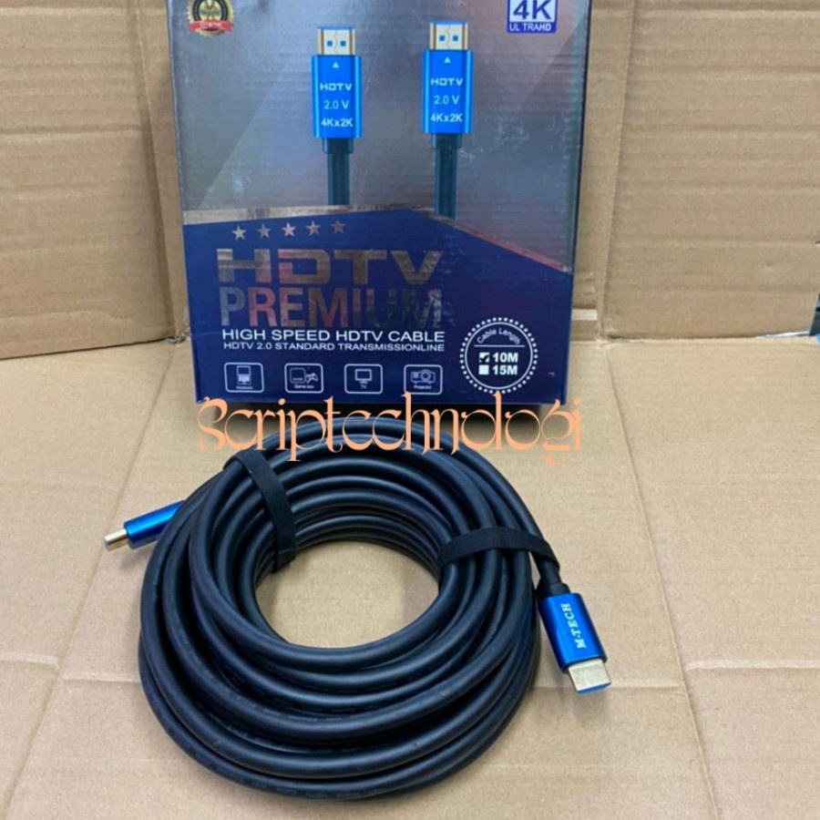 Kabel HDTV 25M M-Tech V.2.0 4K Gold Plated HD Cable HDTV 25 Meter Chipset