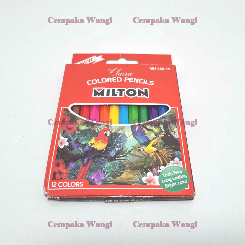 

pensil warna pendek milton 12 colors - pensil mewarnai sekolah anak