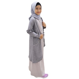 Lunan Go Baju  Muslim Anak  Dress Gamis Pakaian Muslimah  