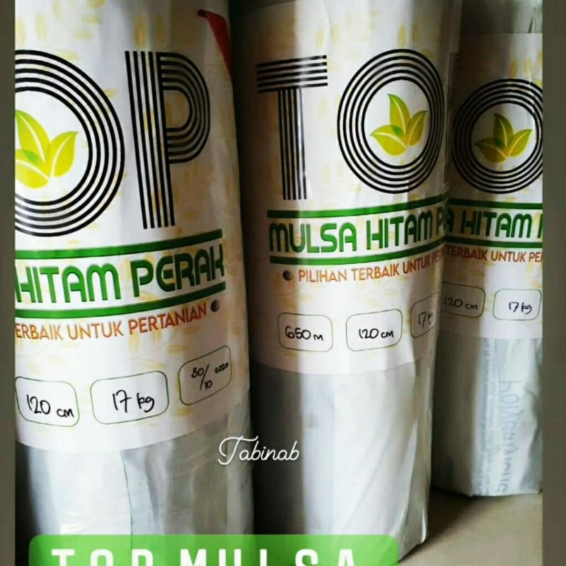Plastik Mulsa Hitam Perak/Silver TOP 250m x 160cm (1.6m)