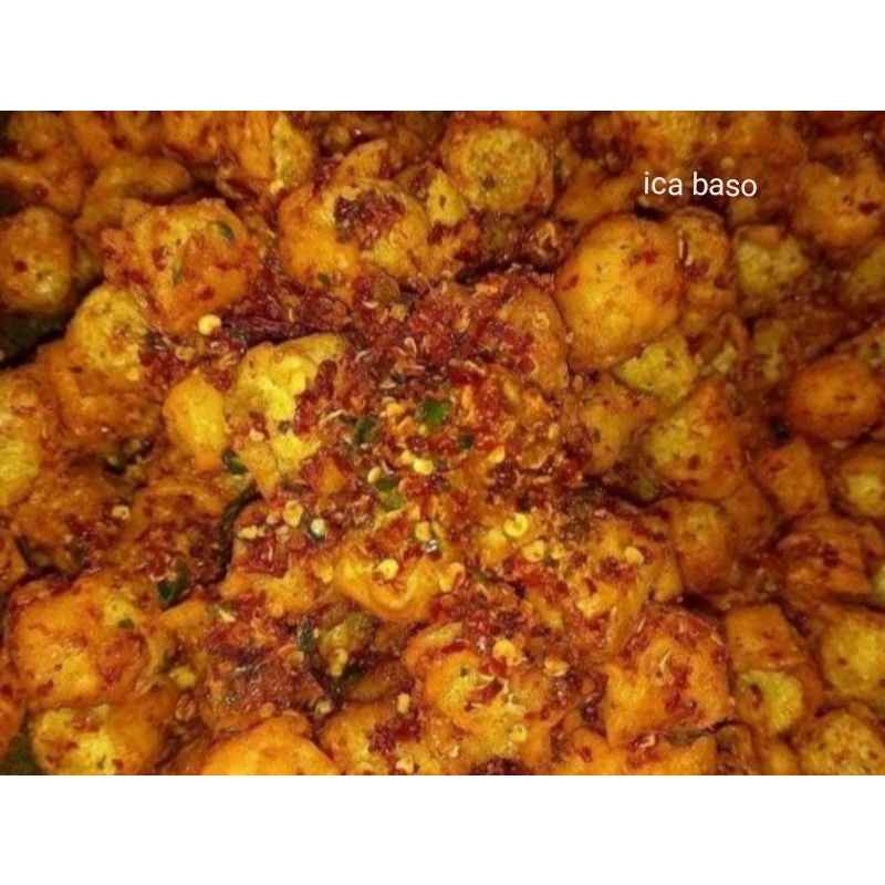 

Siomay mini kering Extra pedas daun jeruk