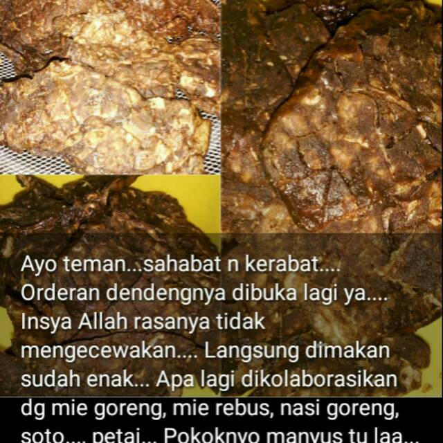 

Dendeng daging sapi dan paru sapi siap santap