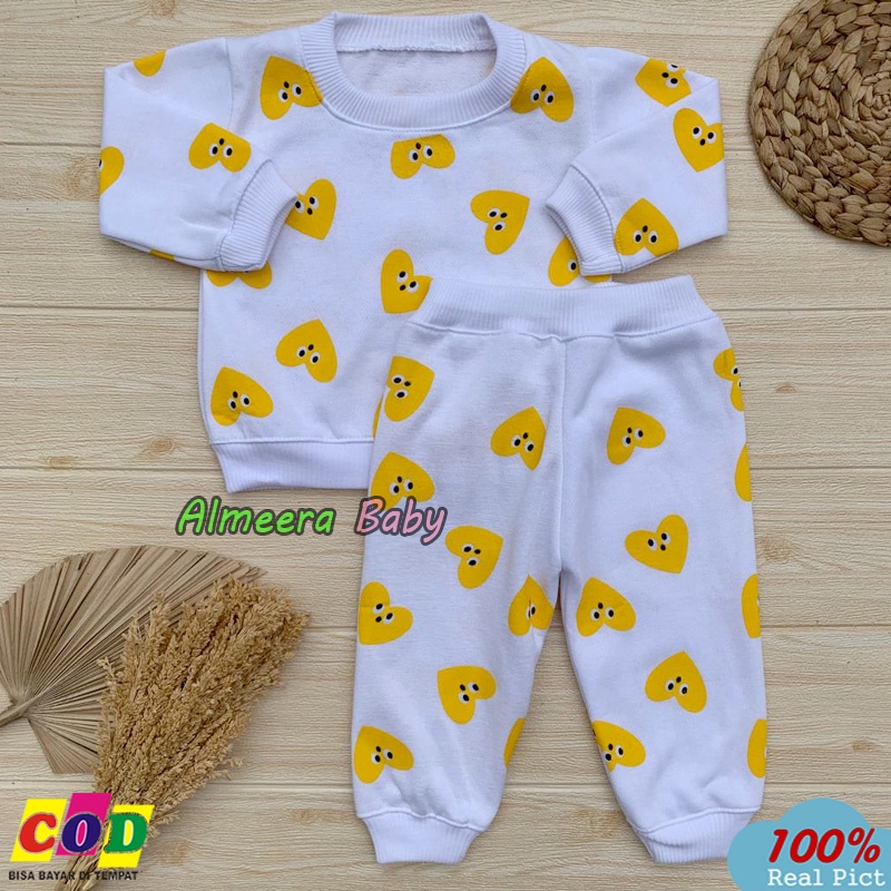 Setelan Sweater Bayi Setelan Jogger Bayi Motif Perempuan Usia 3-12 Bulan Almeera Baby And Kids