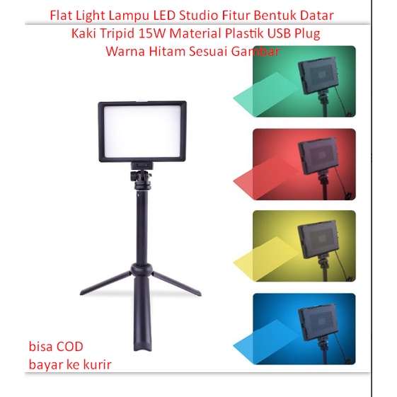 Jual Flat Light Lampu LED Studio Fitur Bentuk Datar Kaki Tripid 15W ...