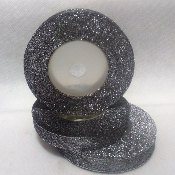 

Pita Glitter Hitam Ukuran 1/2inch Per Roll