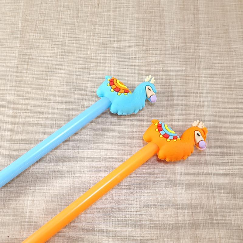 gell pen unik lucu dan menarik bentuk llama ada pelana 9002