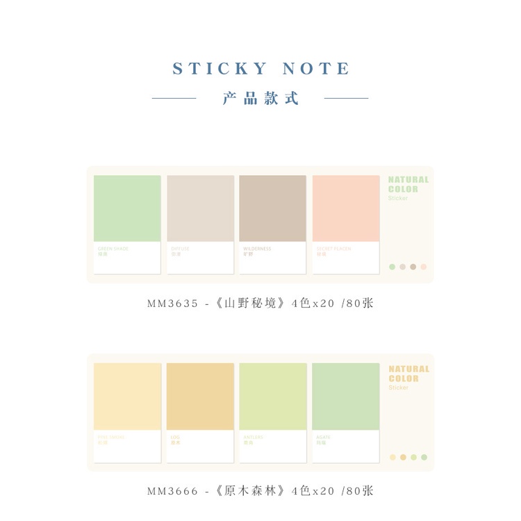 80 Lembar / Pak Sticky Notes / Memo Pad Lucu Untuk Diary / Sekolah