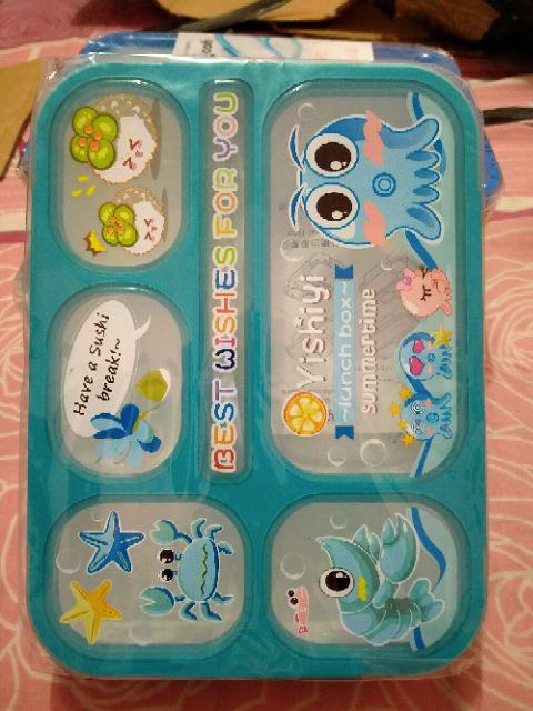 Lunch Box Yooyee Sekat 6 Anti Tunpah Type 589   Yooyee Sekat 6 Lunch Box 5 Pcs Sponge Spon