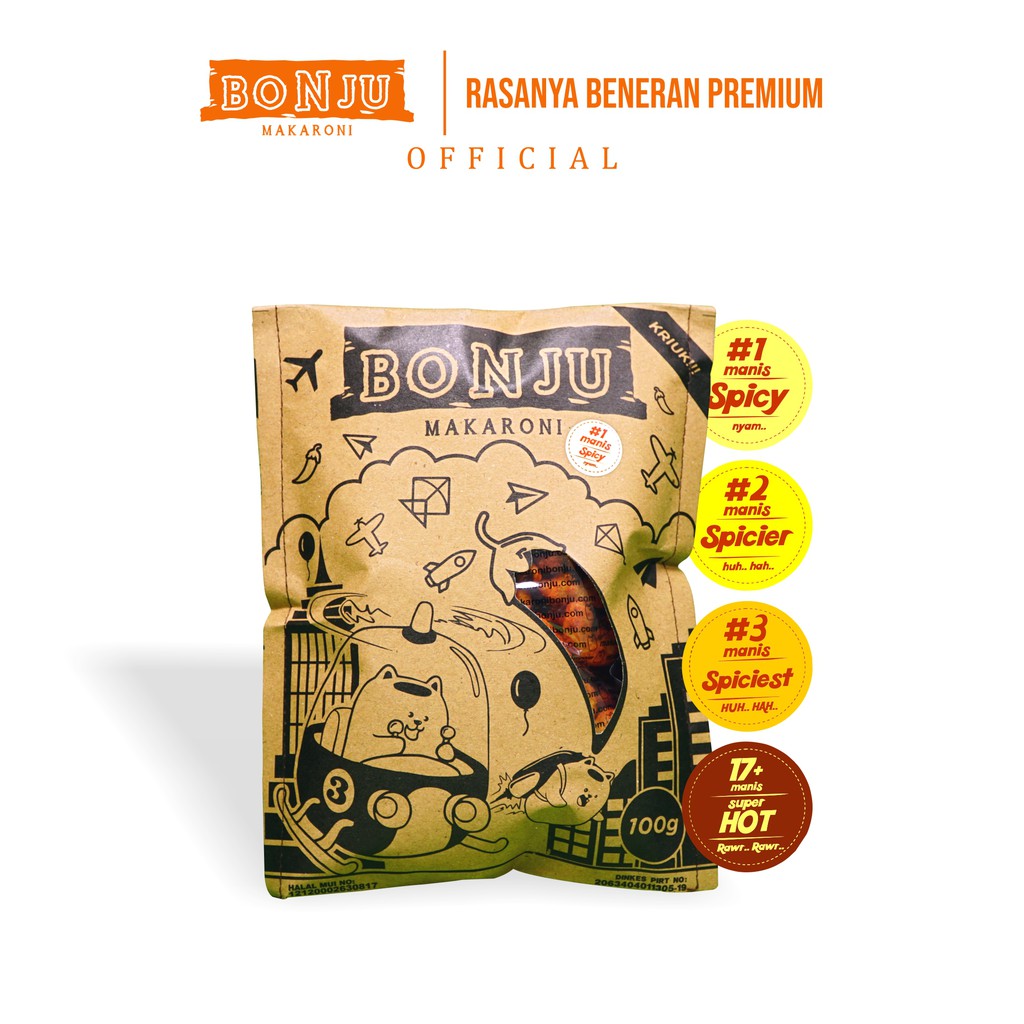 

Makanan Ringan Camilan Makaroni Bonju Makroni Bonju Rasa Pedas - Makaroni Goreng Premium Kemasan Reguler 100gr