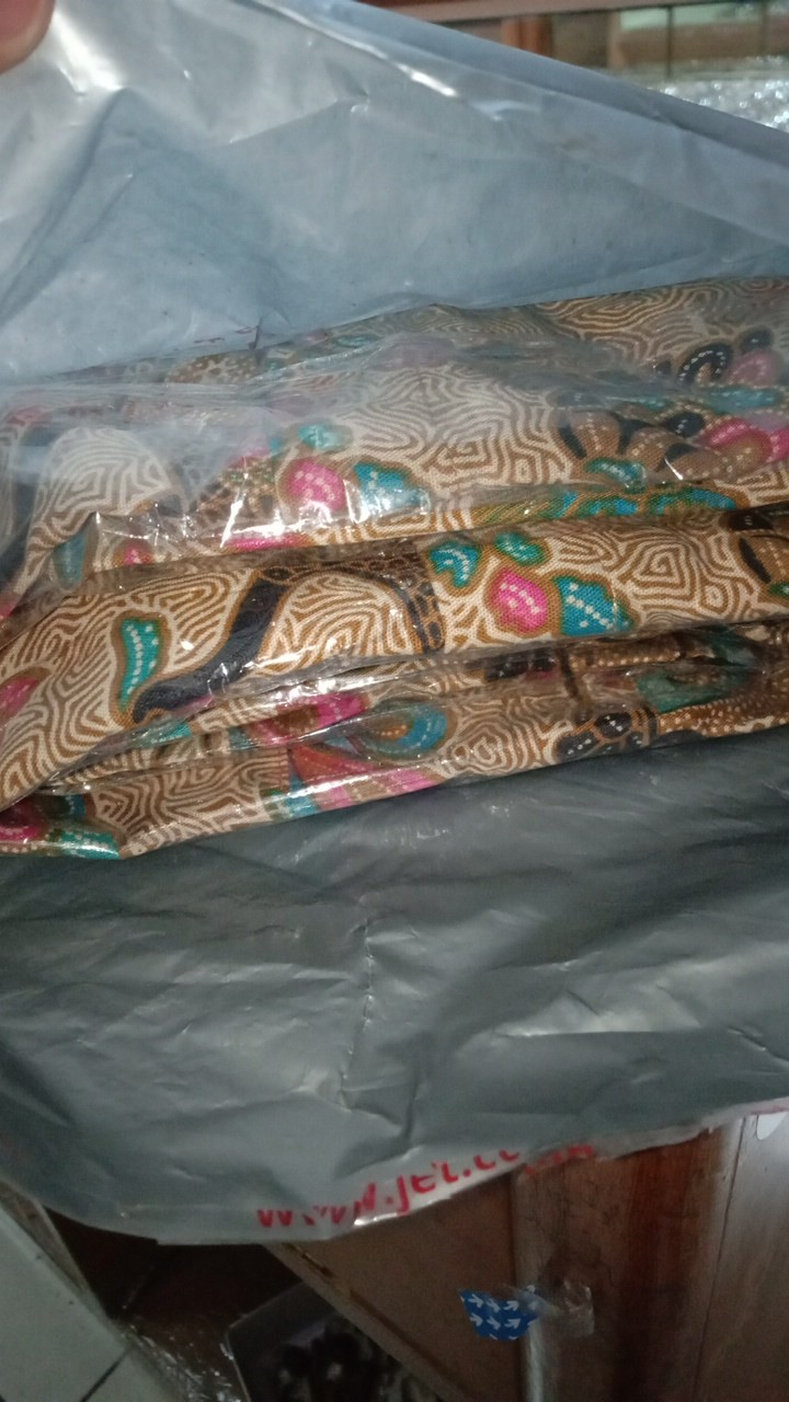 Batik Couple Keluarga Sania Ruffle Ori Ndoro Jowi Dnt Motif Merak Tosca