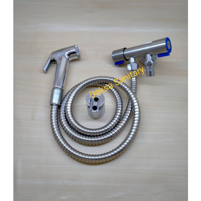 paket jetwasher 2 fungsi plastik dan kran shower dengan pengaturan individu