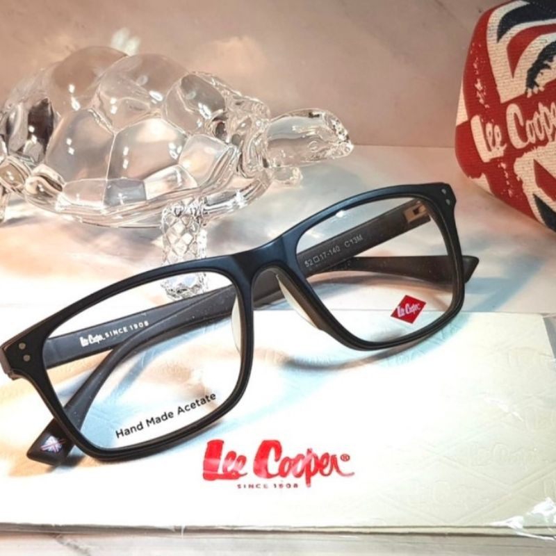 Kacamata Frame Original Lee Cooper FP0305C13M Model Kotak Matte Black- Pria Dan Wanita