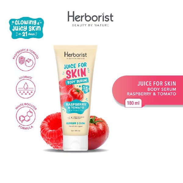 [180ML] [BPOM] Herborist Juice For Skin Body Serum - 180ml | Orange Carrot | Apple Brocolli | Raspberry