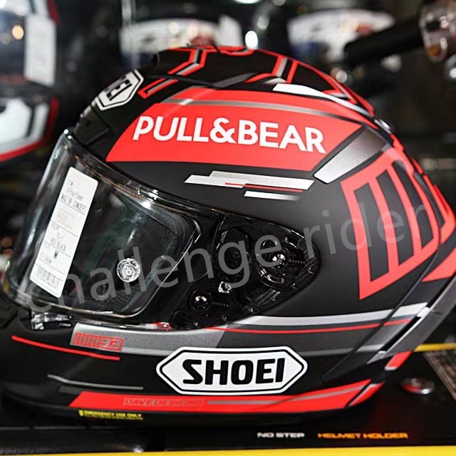 Helm Shoei X14 PULL&amp;BEAR Black Nut Marquez 5 Full Face Helm Motor COD 1:1 Ready Stock! Terima Dalam 2-3 Hari!!