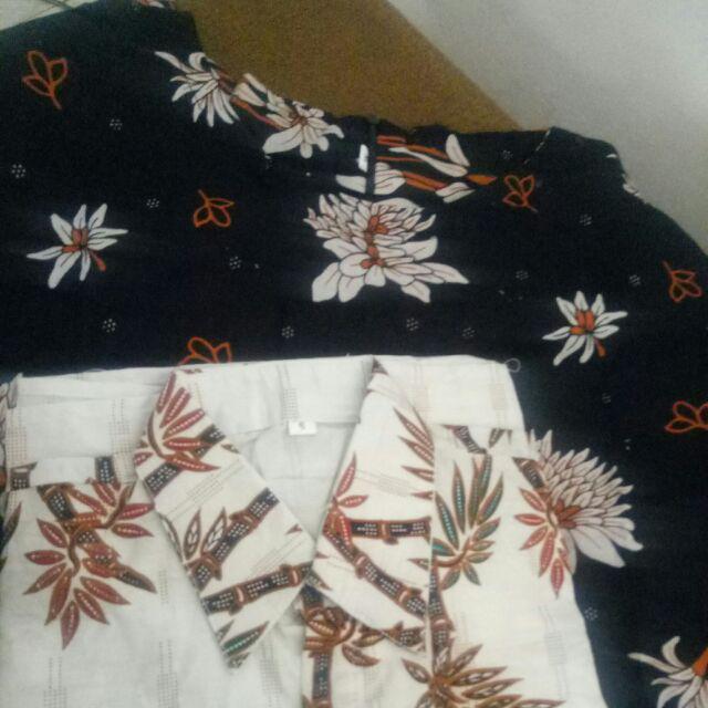 Atasan Wanita Tunik Batik Motif Bambu Harum