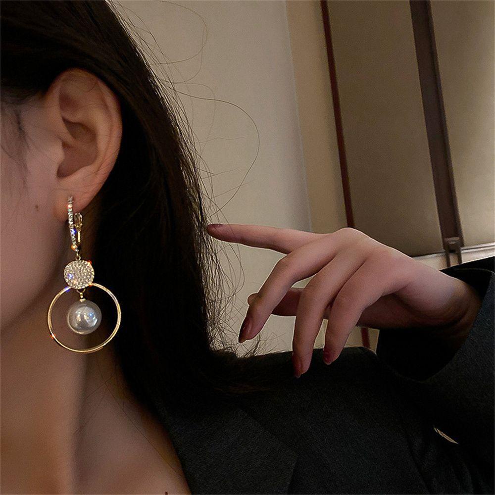 Preva Oversized Earring Pernikahan Wanita Mutiara Imitasi Fashion Stud Earrings