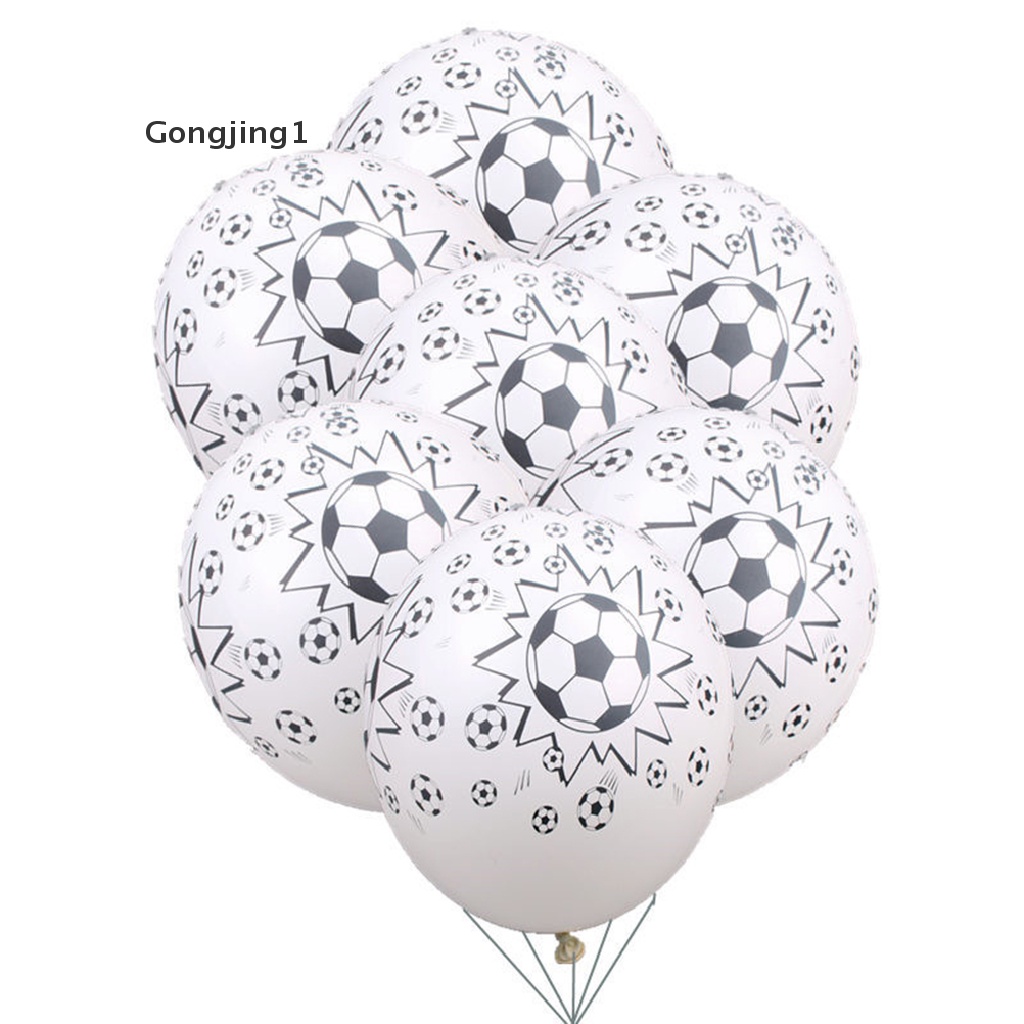 Gongjing1 10x12 &quot;Balon Latex Bentuk Bola Sepak Untuk Dekorasi Pesta Ulang Tahun / Pernikahan