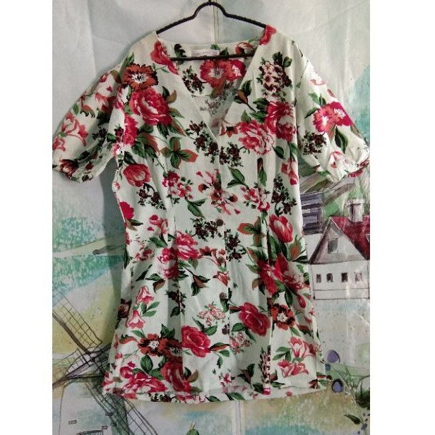 floral dress korean style