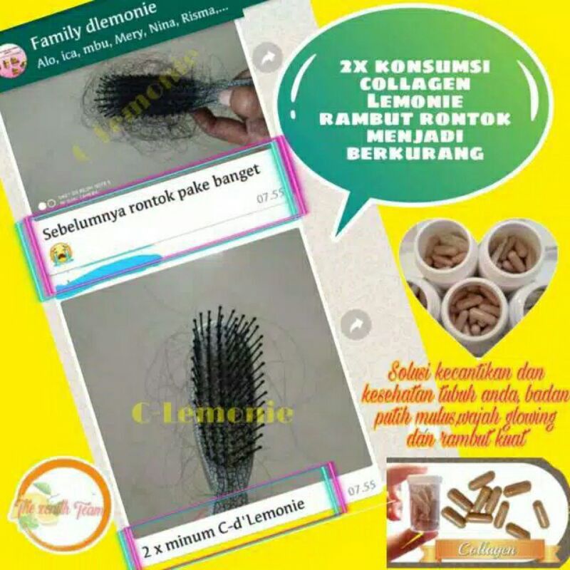 (BISA COD) TERMURAH 1 KAPSUL COLLAGEN GLOWING LEMONIESKIN DLEMONIE BPOM