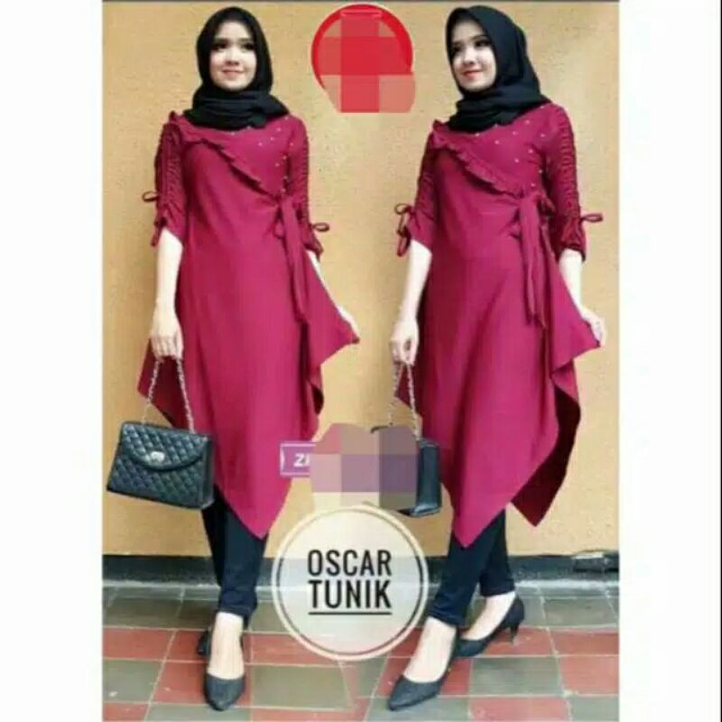 Oscar Tunik / Tunik Wanita Kekinian 2021 / Baju Atasan Remaja Cewek Murah / Tunik Muslimah Casual