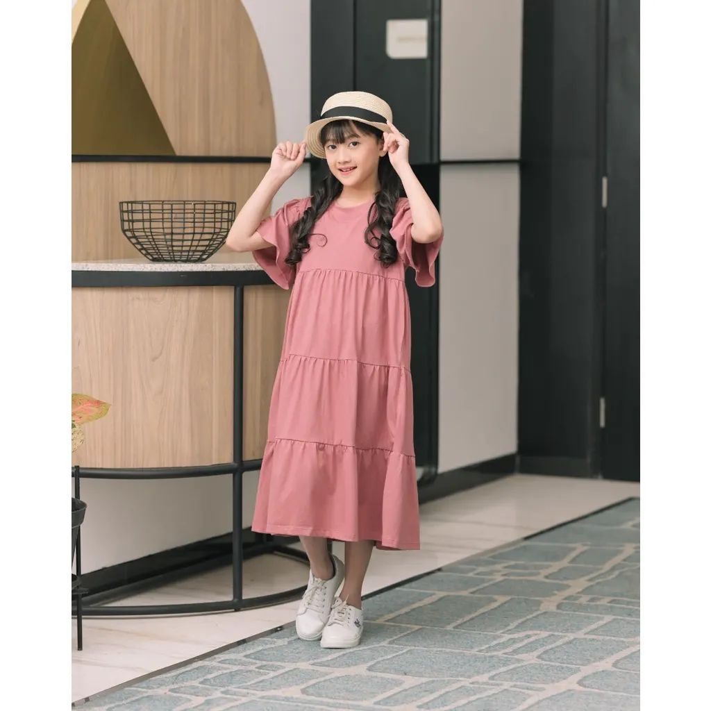 Midi Dress Terbaru Anak Perempuan Midi Dress Muslim Gamis Anak Perempuan Gamis Anak Tanggung Dress Anak Gamis Modern FH24