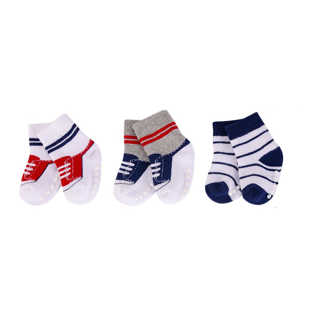 Baby Terry Socks with Non-Skid 3pk Kaos Kaki Model Sepatu Anak Bayi Balita Toddler Shoes Lucu Cute