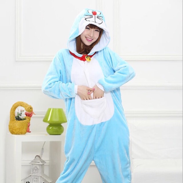 BAJU ONESIE DORAEMON PIYAMA KOSTUM PESTA